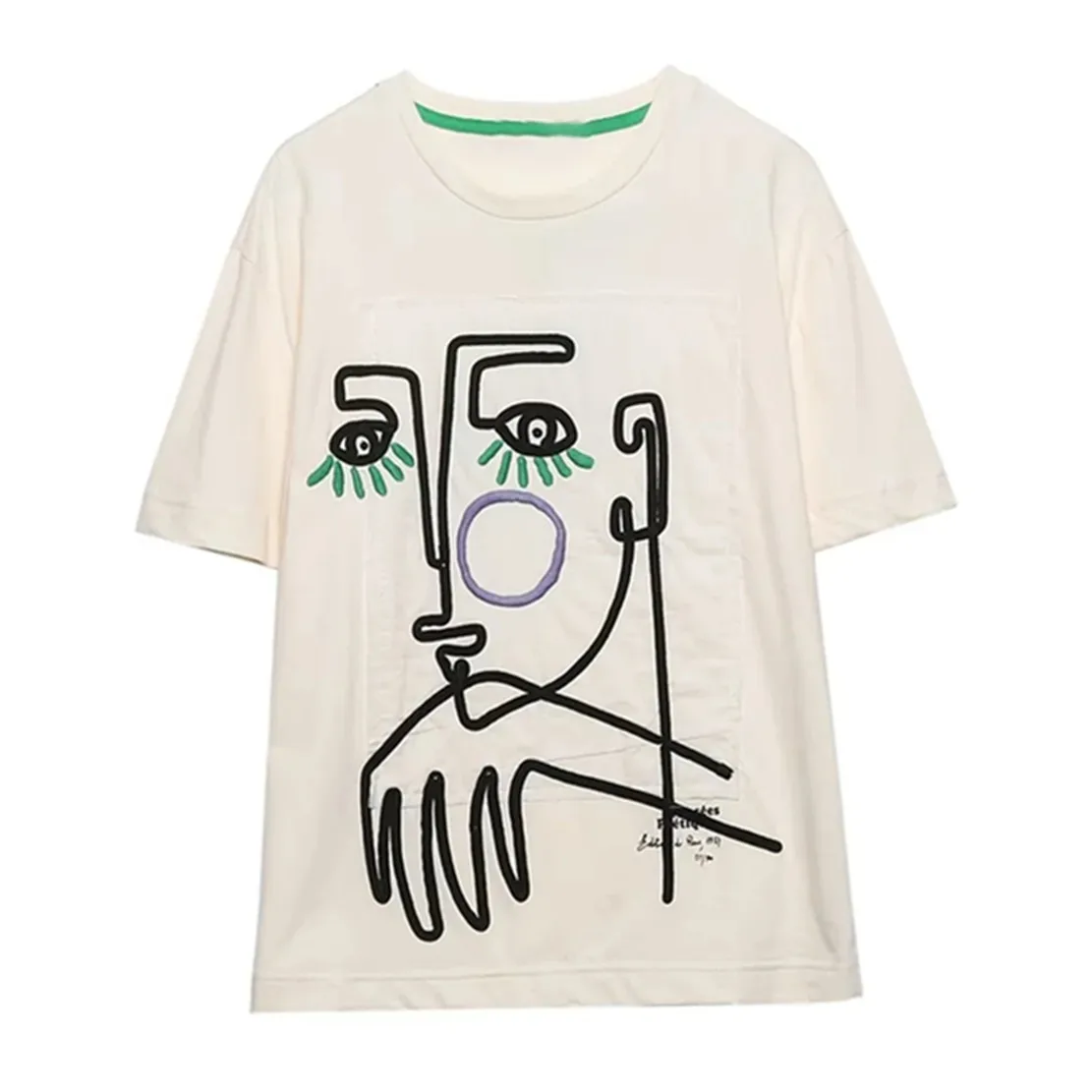 Jenny&Dave 2023 High Street Retro Cartoon Embroidery Loose O-neck Casual Tshirts Cotton Tops Women
Jenny&Dave 2023 High Street Retro Cartoon Embroidery Loose O-neck Casual Tshirts Cotton Tops Women