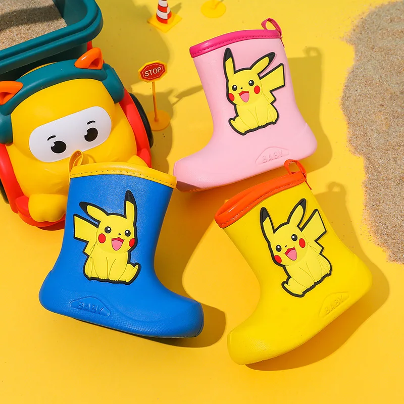 Kawaii Pokemon Pikachu Children's Cartoon Waterproof Rain Shoes Boys Girls Anti Slip Durable Water Boots Kids Holiday Gift
Kawaii Pokemon Pikachu Children's Cartoon Waterproof Rain Shoes Boys Girls Anti Slip Durable Water Boots Kids Holiday Gift