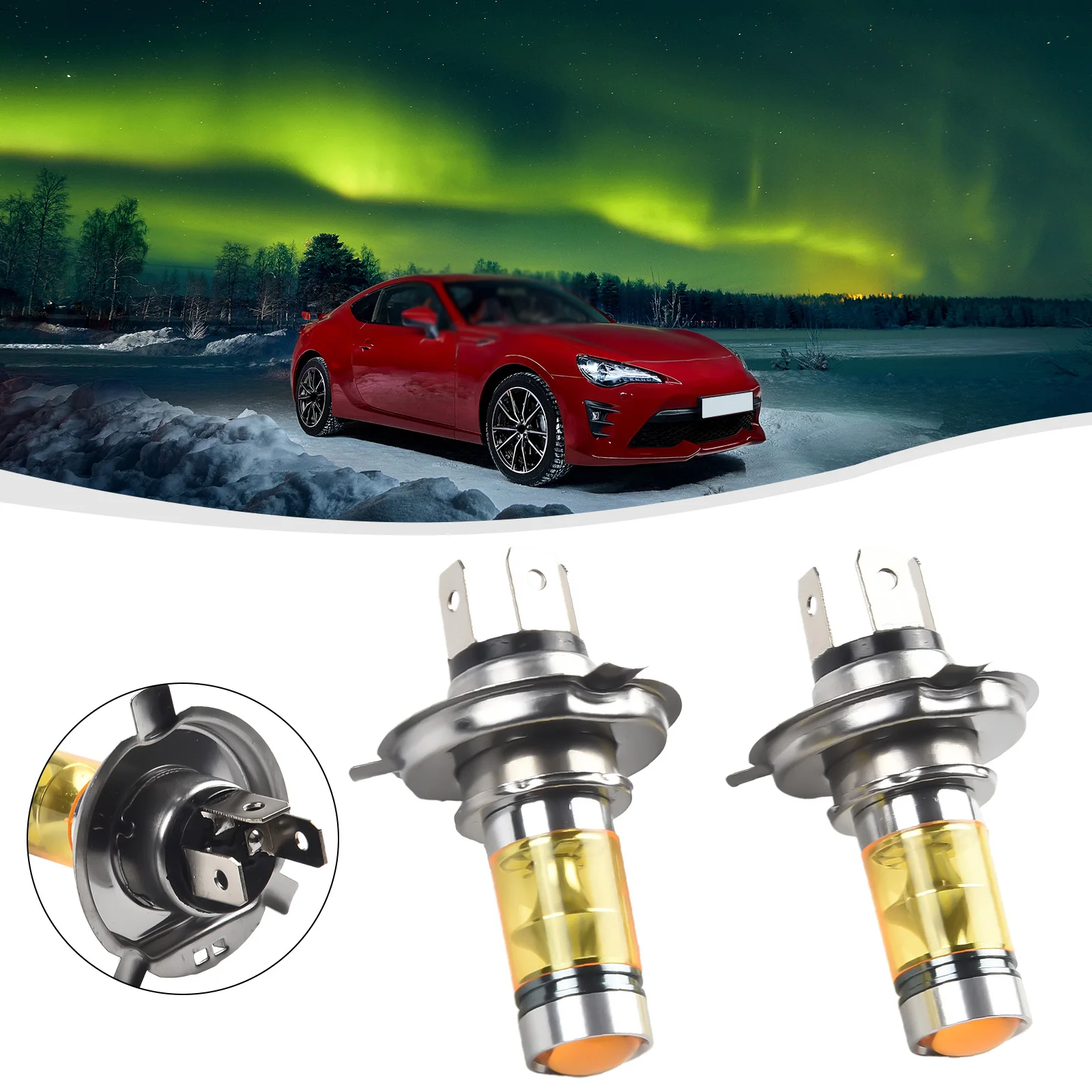 Fog Lights Light Bulbs 2pcs 76*18mm Car Accessories H4 6000K-6500k Headlight Light Universal Fitment Replacement
Fog Lights Light Bulbs 2pcs 76*18mm Car Accessories H4 6000K-6500k Headlight Light Universal Fitment Replacement