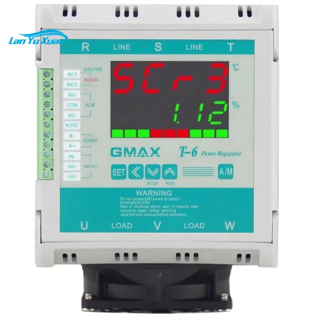GMAX 3 phase Thyristor power regulator with RS485 and alarm GMAX Digital power regulator,Three phase,40A,Aux power supply:380VAC
GMAX 3 phase Thyristor power regulator with RS485 and alarm GMAX Digital power regulator,Three phase,40A,Aux power supply:380VAC