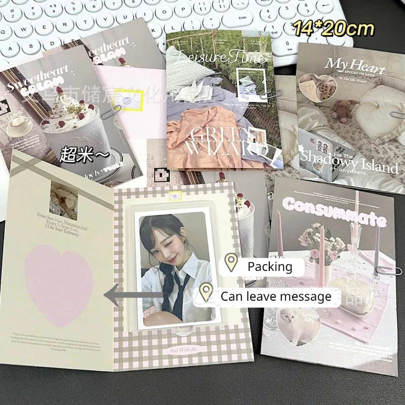 5PCS Korean Ins Pastoral Style Folding Card Background Board Writable Kpop Star 3 Inch Photo Card Packing DIY Decor Fixed Card
5PCS Korean Ins Pastoral Style Folding Card Background Board Writable Kpop Star 3 Inch Photo Card Packing DIY Decor Fixed Card