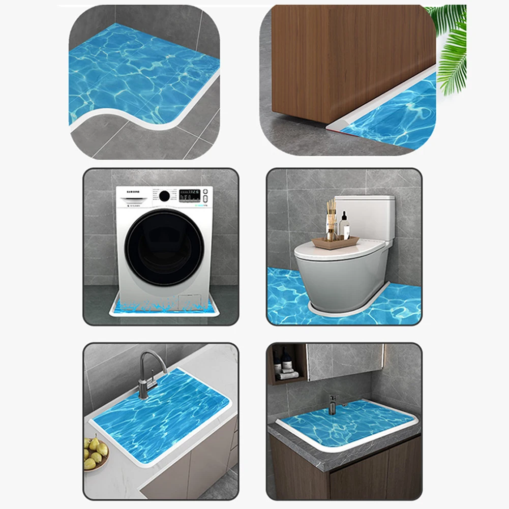 Bathroom Houshold Water Barrier Stopper Flexible Not Leak Water Shower Shower Barrier Silicone Useful Waterproof
Bathroom Houshold Water Barrier Stopper Flexible Not Leak Water Shower Shower Barrier Silicone Useful Waterproof