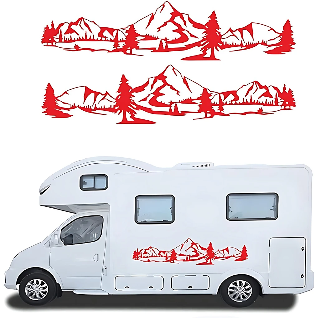 

2x Statement With These Decorative Camper Vans Caravans Decals Universal Mountain Motorhome Stripes