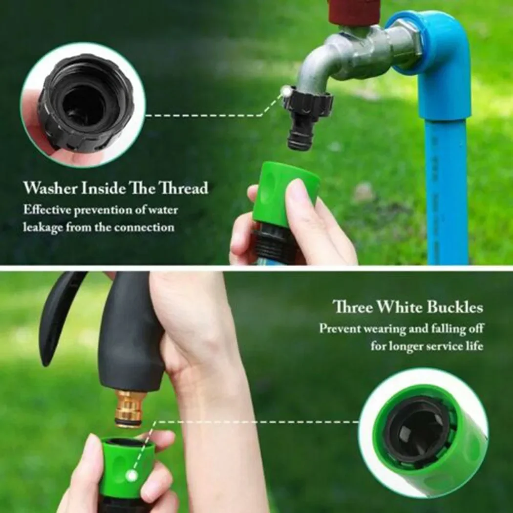 3/4 Inch Female And Male Hose Pipe Fitting Kit Garden Water Adaptor Quick Connector ABS Plastic Green Watering Equipment Parts
3/4 Inch Female And Male Hose Pipe Fitting Kit Garden Water Adaptor Quick Connector ABS Plastic Green Watering Equipment Parts
