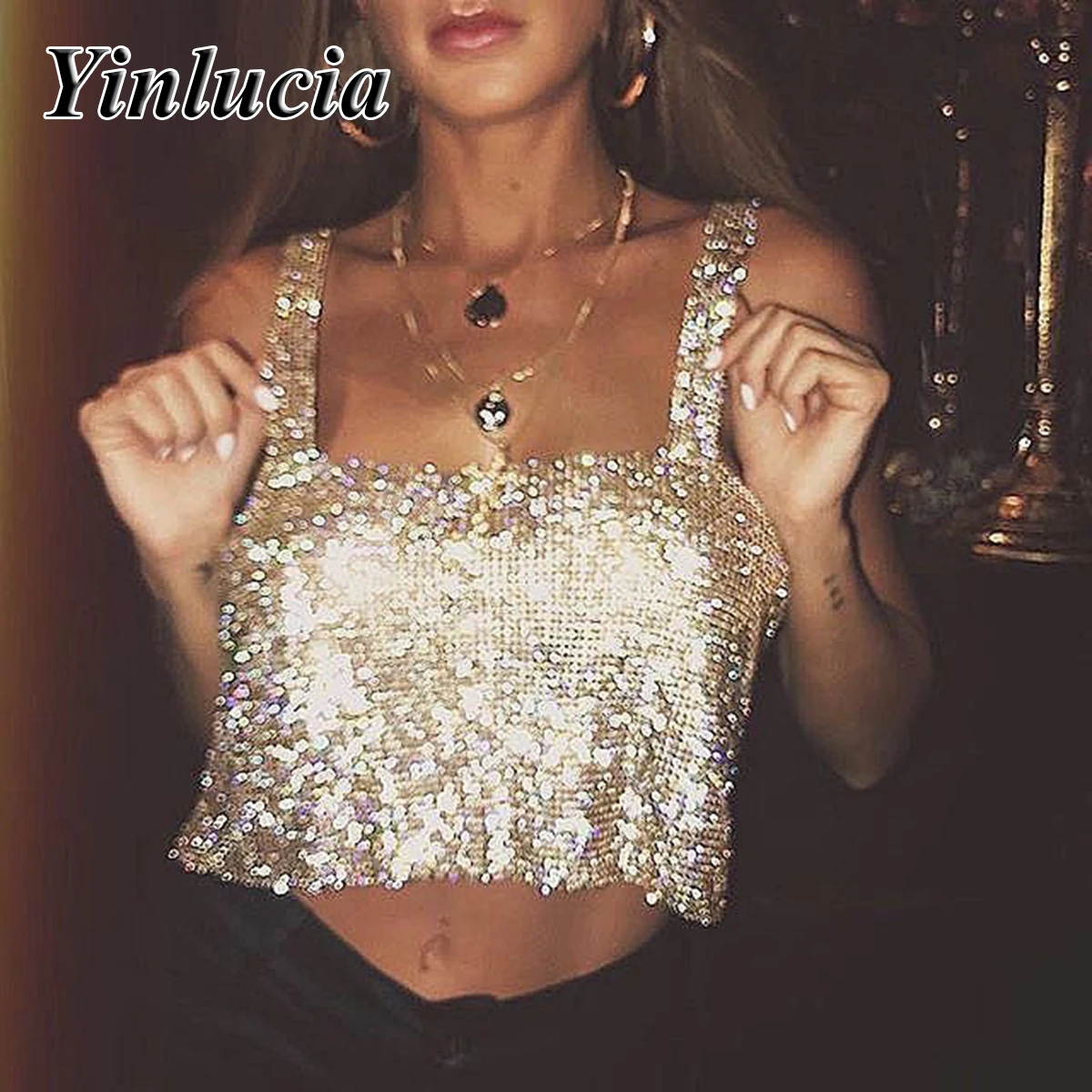 Camisole Sexy Tank Shiny Vest Y2K Vintage Summer Cool Sleeveless Diamond Nightclub Short Bust Top Babes Hot Hippie Party Y2K
Camisole Sexy Tank Shiny Vest Y2K Vintage Summer Cool Sleeveless Diamond Nightclub Short Bust Top Babes Hot Hippie Party Y2K