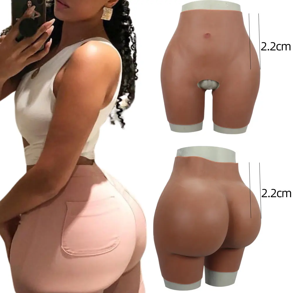 

Woman Fake Sexy Underwear Buttock And Hips High Quality Silicone Female Bum Open Crotch Panties Fake Butt Silicone Buttock Pants