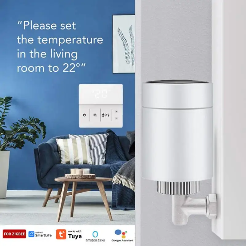 Tuya Smart Thermostat Radiator Valve TRV Programmable Floor Heating Controller Support Alexa Yandex Alice Smart Life App
Tuya Smart Thermostat Radiator Valve TRV Programmable Floor Heating Controller Support Alexa Yandex Alice Smart Life App
