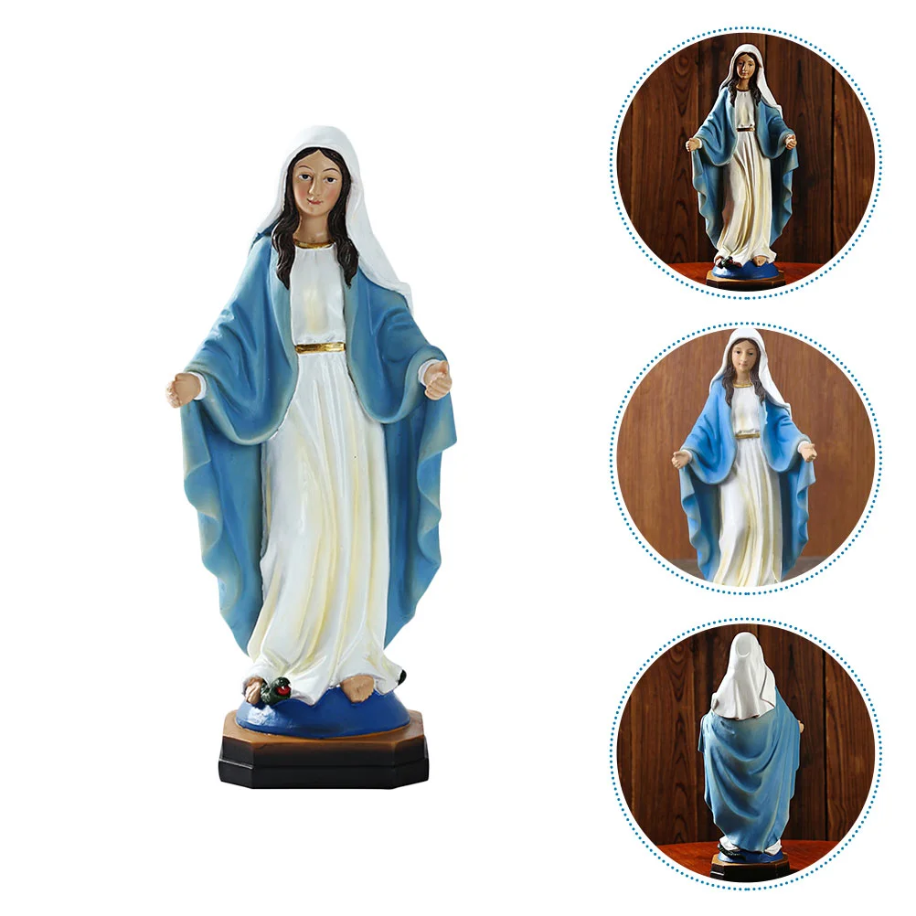 

Virgin Mary Statue Catholic Blessed Virgin Mother Mary Figurine Resin Religious Sculpture Gift Our Lady Grace Statuette