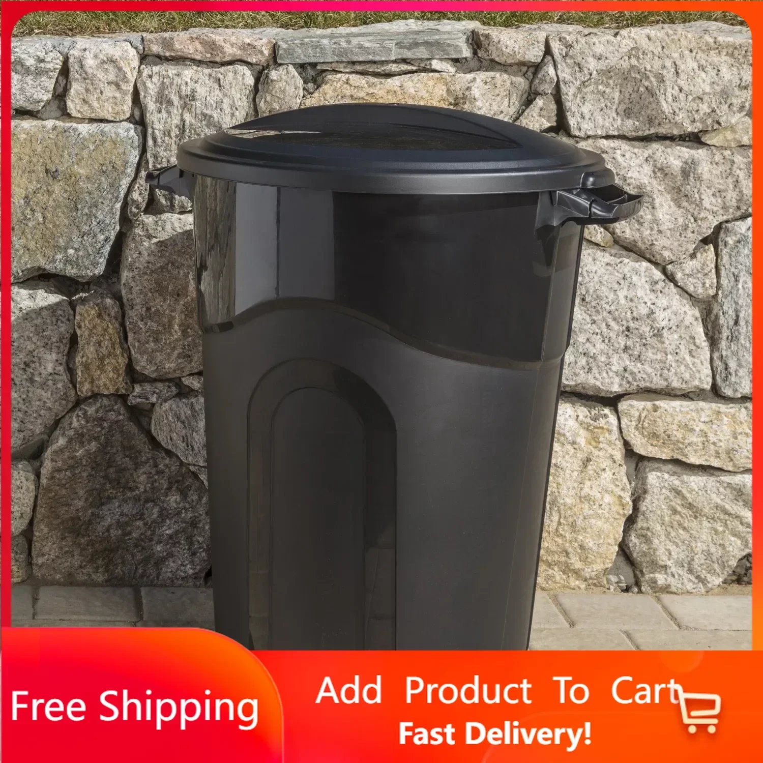 32 Gallon Heavy Duty Plastic Garbage Can, Included Lid, Indoor/Outdoor, Black Free Shipping
32 Gallon Heavy Duty Plastic Garbage Can, Included Lid, Indoor/Outdoor, Black Free Shipping