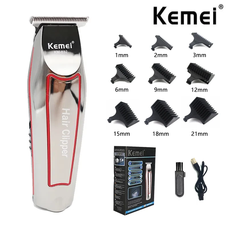 

Kemei KM-032 Professional Hair Cutting Machine Grooming Trimmer for Men Finishing Haircut Cordless Clipper Electric Shaver Beard