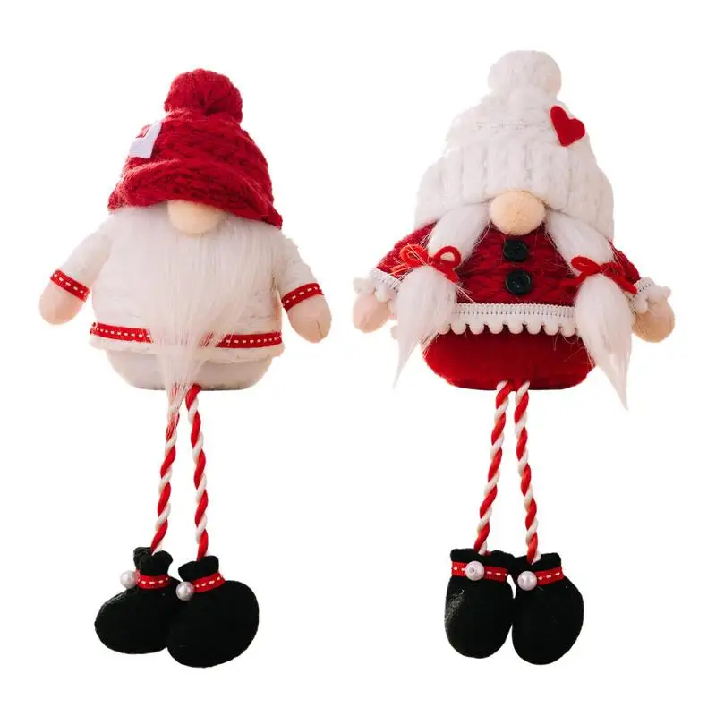 

Cute Handmade Plush Gnomes With Long Legs Gnome Christmas Faceless Doll Swedish Elf Dwarf Plush Ornaments Swedish Figurines