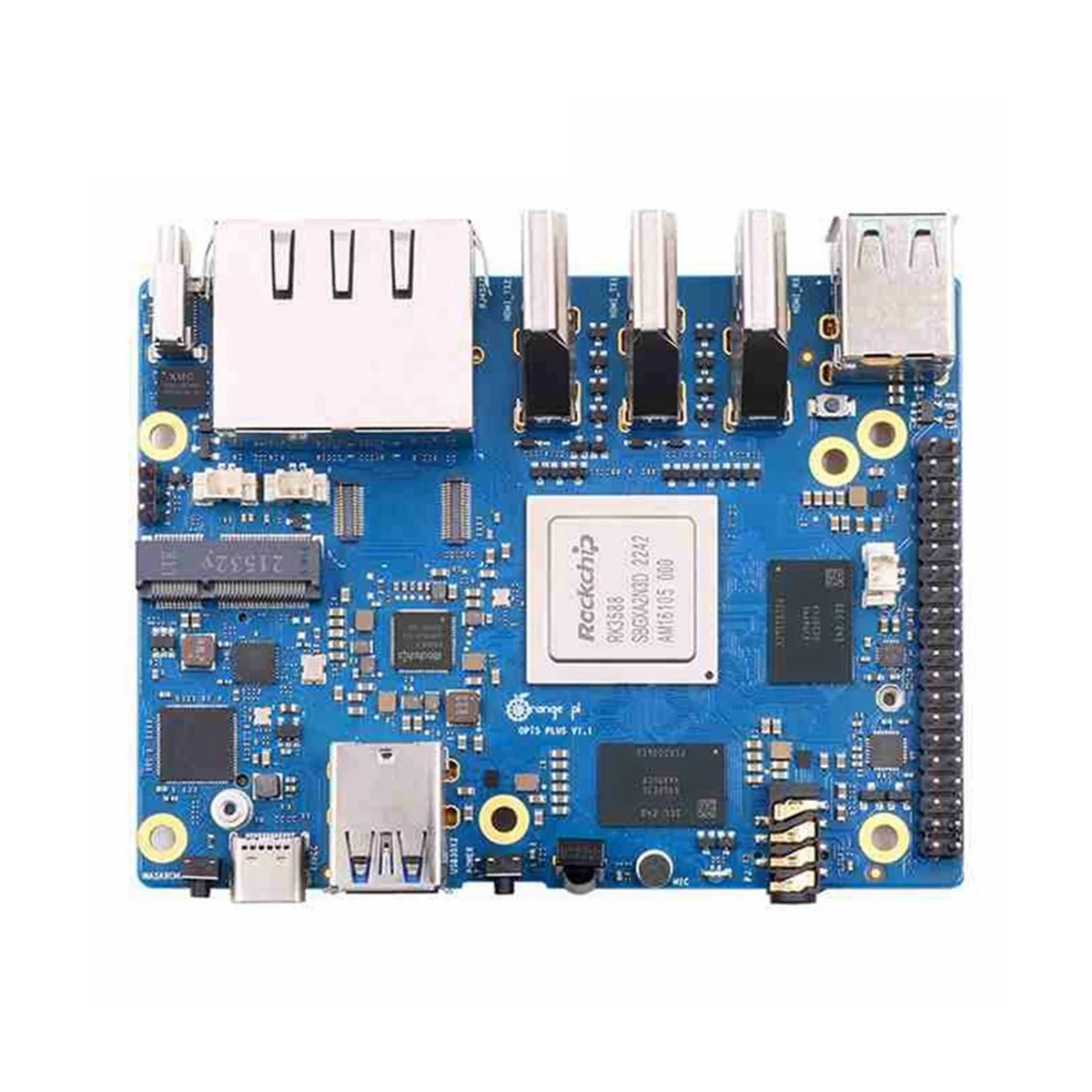 For Orange Pi 5 Plus 8GB RAM+256GB Emmc Module RK3588 Octa-Core 64-Bit Supports 8K Video 2.5G Supports WiFi6 BT Module
For Orange Pi 5 Plus 8GB RAM+256GB Emmc Module RK3588 Octa-Core 64-Bit Supports 8K Video 2.5G Supports WiFi6 BT Module