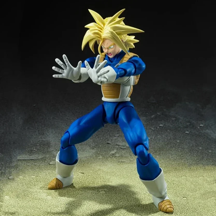 

Bandai Original Dragon Ball Change To Shf Future Trunks Combat Uniform Action Figures Super Saiyan Ornaments Model Toys Gift