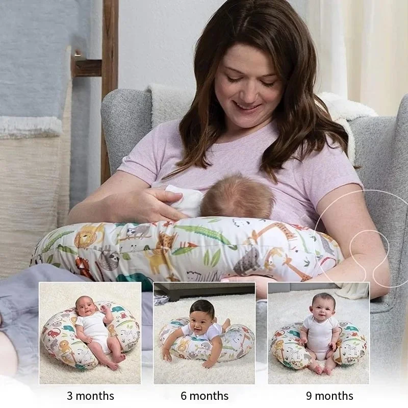 

Mora Mona Newborn Baby Nursing Pillow Cover Maternity U-Shaped Breastfeeding Pillow Slipcover Infant Cuddle Cotton Feeding Waist