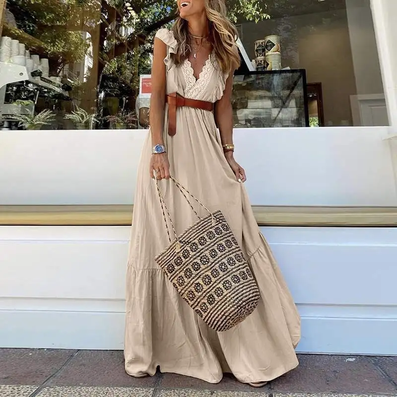 Happie Queens Vintage Lace Patch Beach Robe Bohemian Maxi Dresses Robe Kaftan Elegant Lady Sleeveless Ruffles Party Boho Dress
Happie Queens Vintage Lace Patch Beach Robe Bohemian Maxi Dresses Robe Kaftan Elegant Lady Sleeveless Ruffles Party Boho Dress