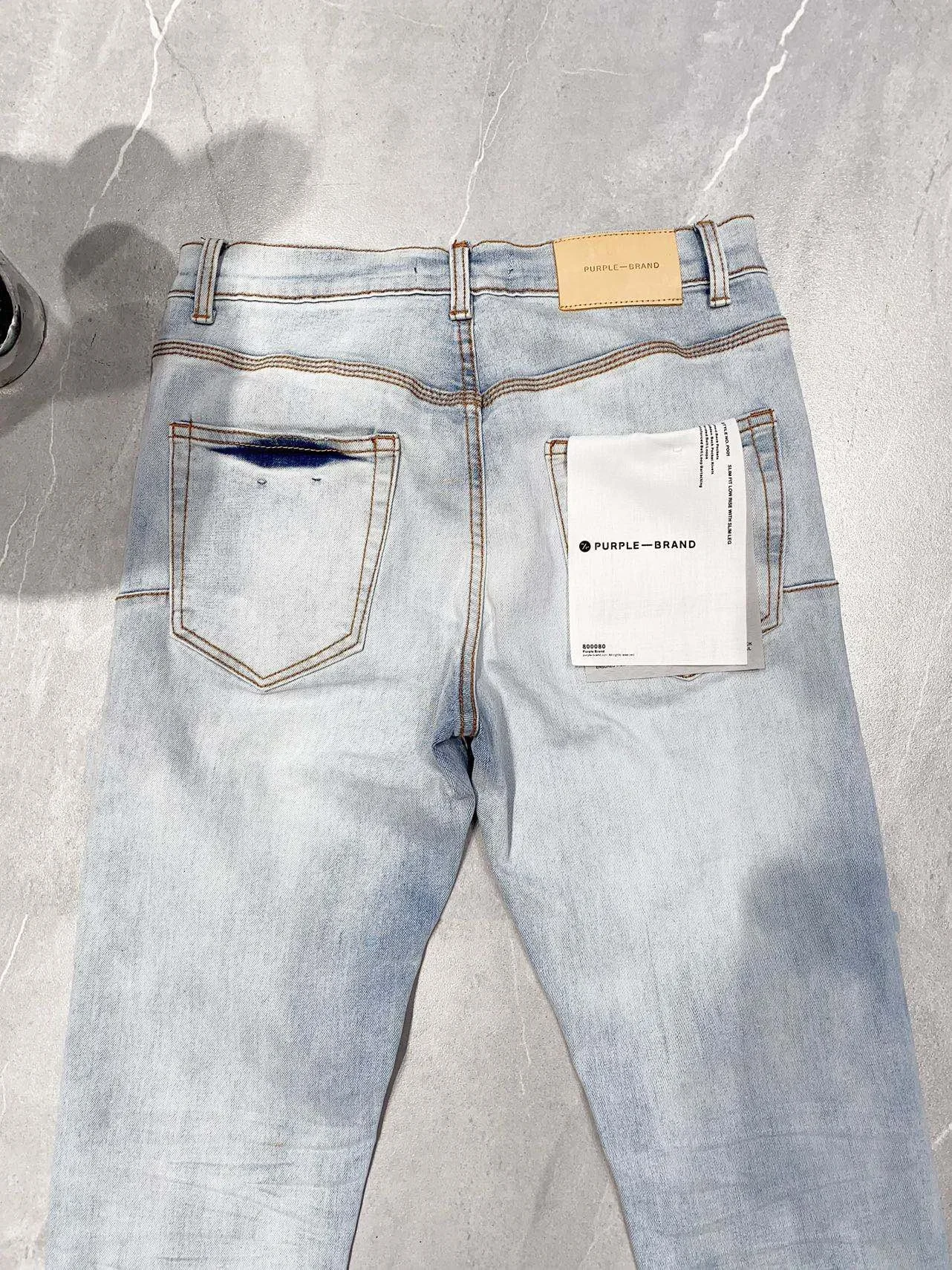 

2024 фиолетовые брендовые джинсы High Street с синим принтом и надписями, зауженные джинсовые брюки с низкой посадкой, брюки размеров 28-40