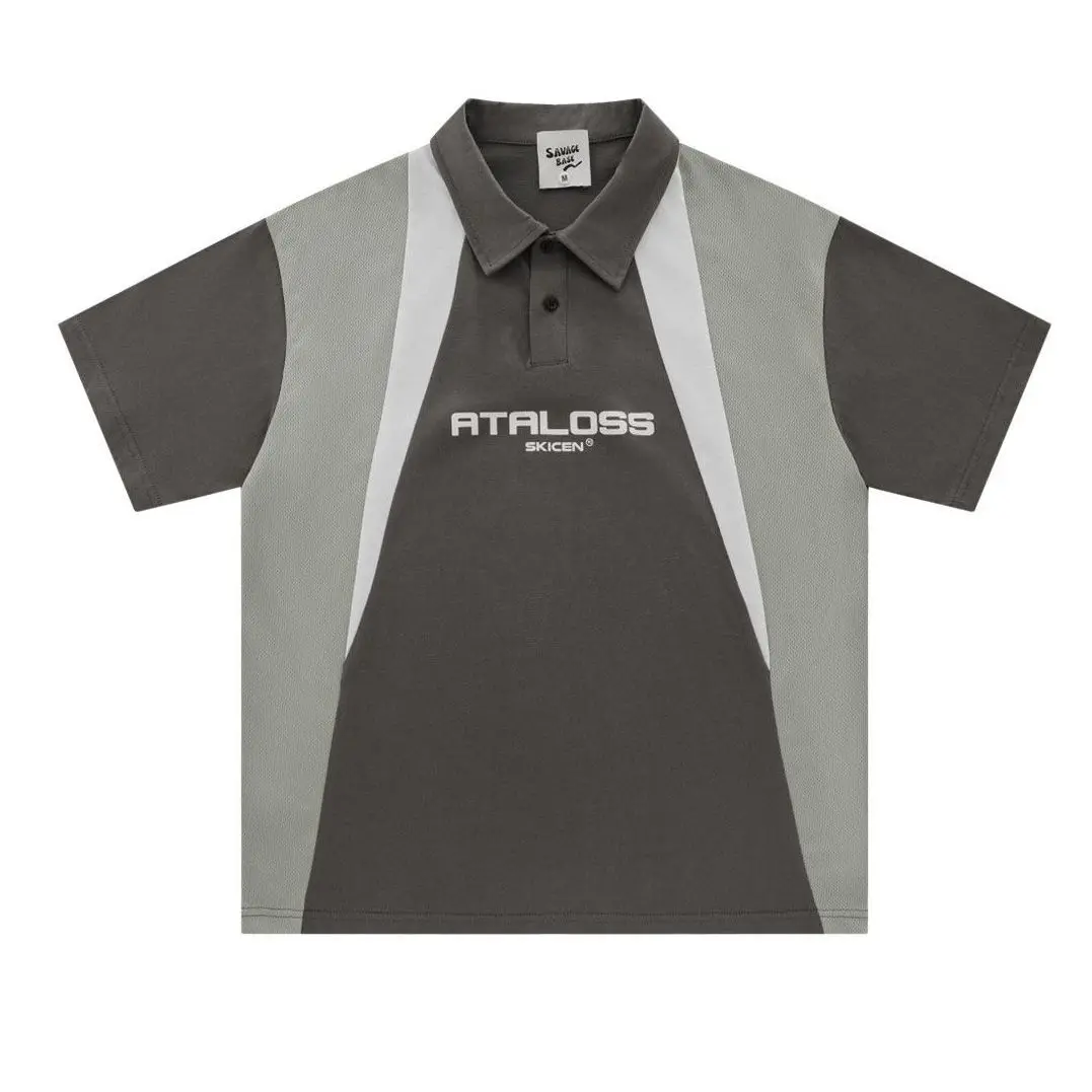 American casual sports contrasting color stitching letter print POLO shirt 2024 new Korean style top men short-sleeved T-shirt
American casual sports contrasting color stitching letter print POLO shirt 2024 new Korean style top men short-sleeved T-shirt