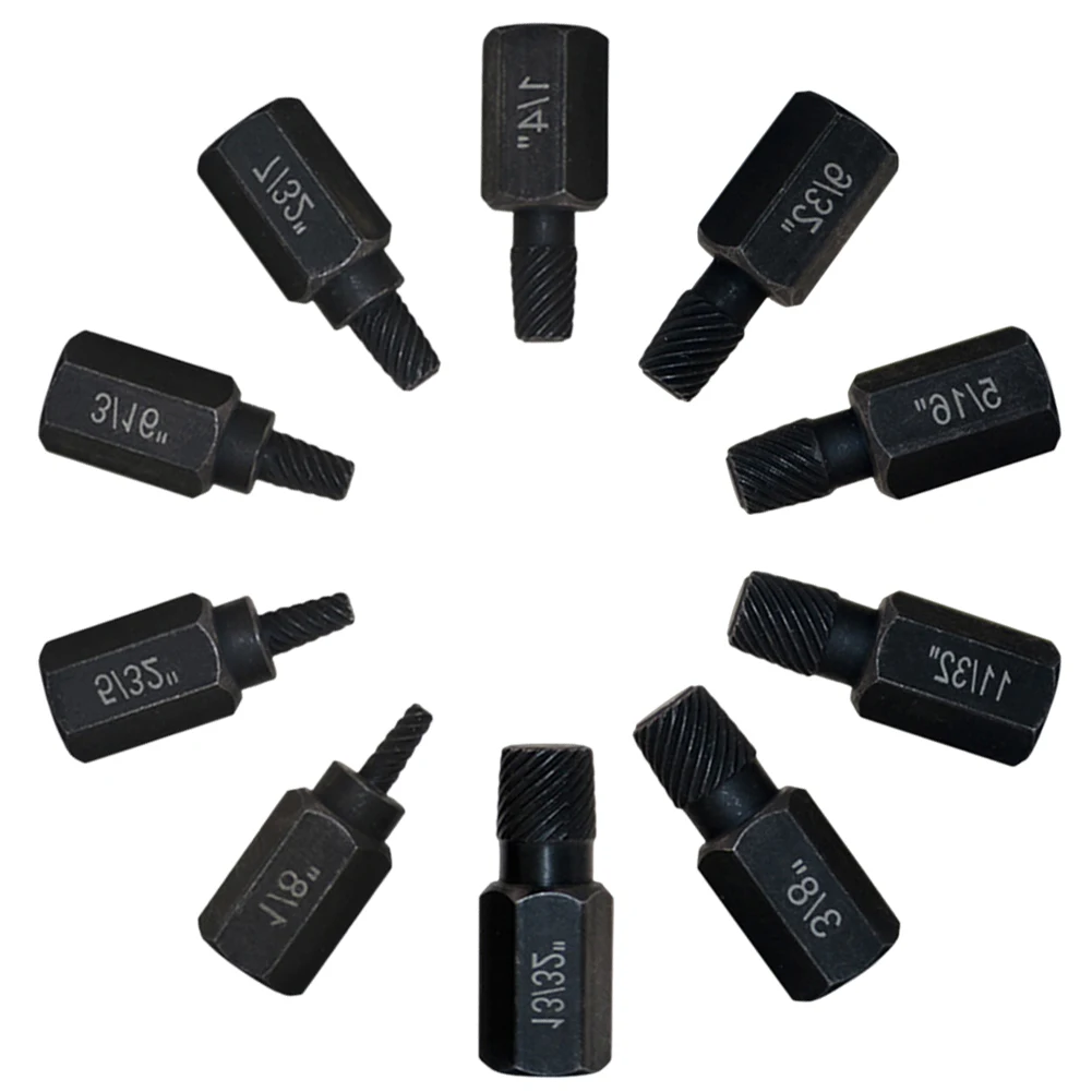 10Pcs Screw Extractor Drill Bit Set Alloy Steel Damaged Screw Remover Multi-Spline Bolt Screw Extractor Broken Bolt Extractor
10Pcs Screw Extractor Drill Bit Set Alloy Steel Damaged Screw Remover Multi-Spline Bolt Screw Extractor Broken Bolt Extractor