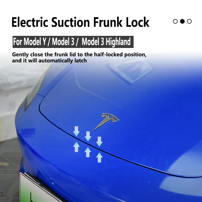 

Electric Suction Frunk Lock for Tesla Model 3 Highland Model Y/3 21-23 Front Trunk Automatic Adsorption Closer