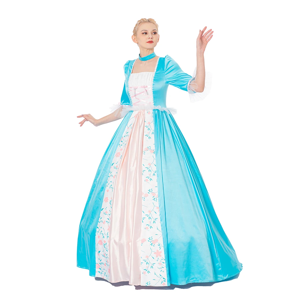 

Erika Women's Dress Princess Cosplay Costume Rococo Renaissance Pauper Wedding Dress Anneliese Ball Gown Royal Blue Outfit