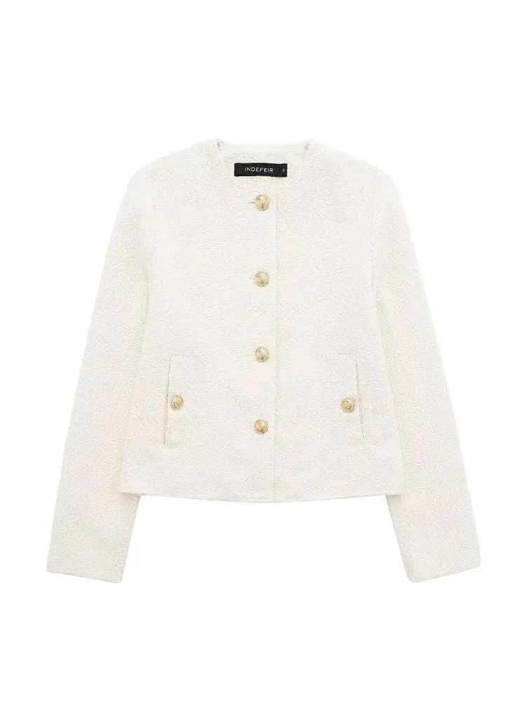 Женский однотонный Кардиган с длинным рукавом, элегантный винтажный однобортный Кардиган бежевого цвета, свободная повседневная куртка, весна 2024
Женский однотонный Кардиган с длинным рукавом, элегантный винтажный однобортный Кардиган бежевого цвета, свободная повседневная куртка, весна 2024