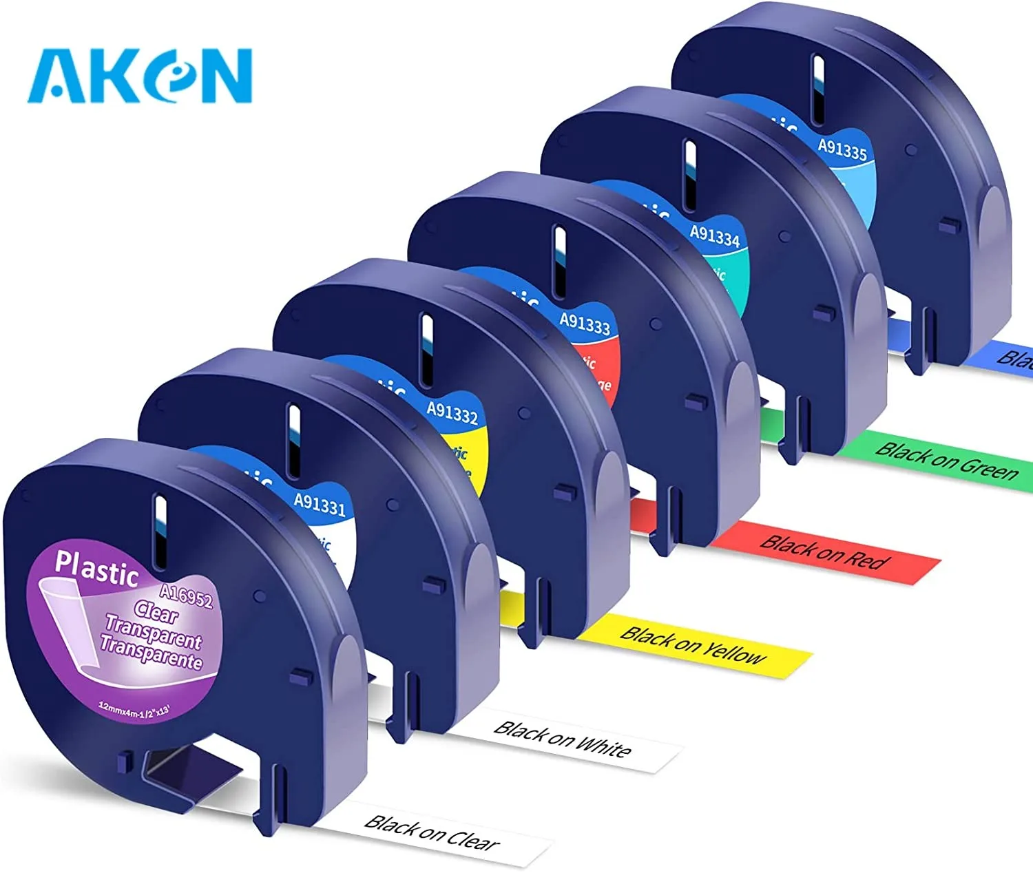 Aken 6PK Multicolor Plastic Label Tape Compatible for Dymo Letra Tag Label Tape Letratag Labeling Maker 91332 for Dymo LT-100T
Aken 6PK Multicolor Plastic Label Tape Compatible for Dymo Letra Tag Label Tape Letratag Labeling Maker 91332 for Dymo LT-100T