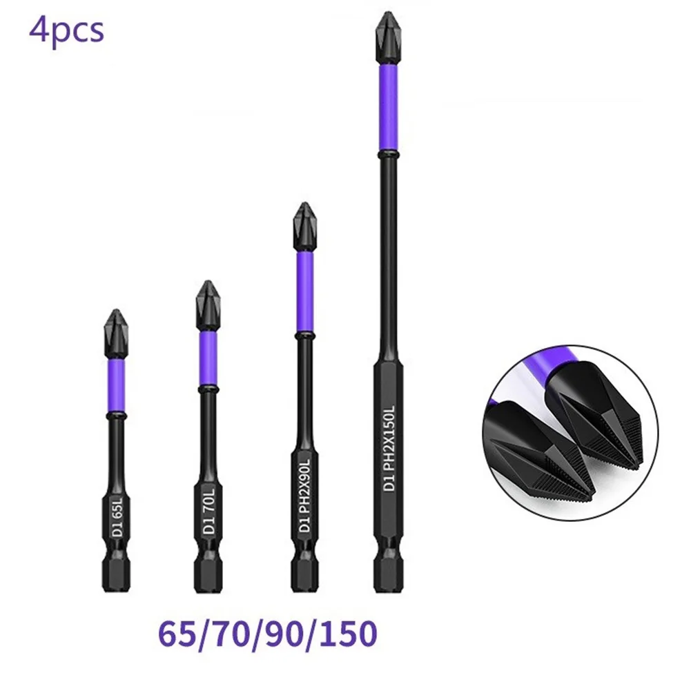 4/1pc PH2 Magnetic Batch Head Cross Screwdriver Hardness Impacts Drill Bit 25/50/65/70/90/150mm Non-Slip Screwdriver Bits
4/1pc PH2 Magnetic Batch Head Cross Screwdriver Hardness Impacts Drill Bit 25/50/65/70/90/150mm Non-Slip Screwdriver Bits