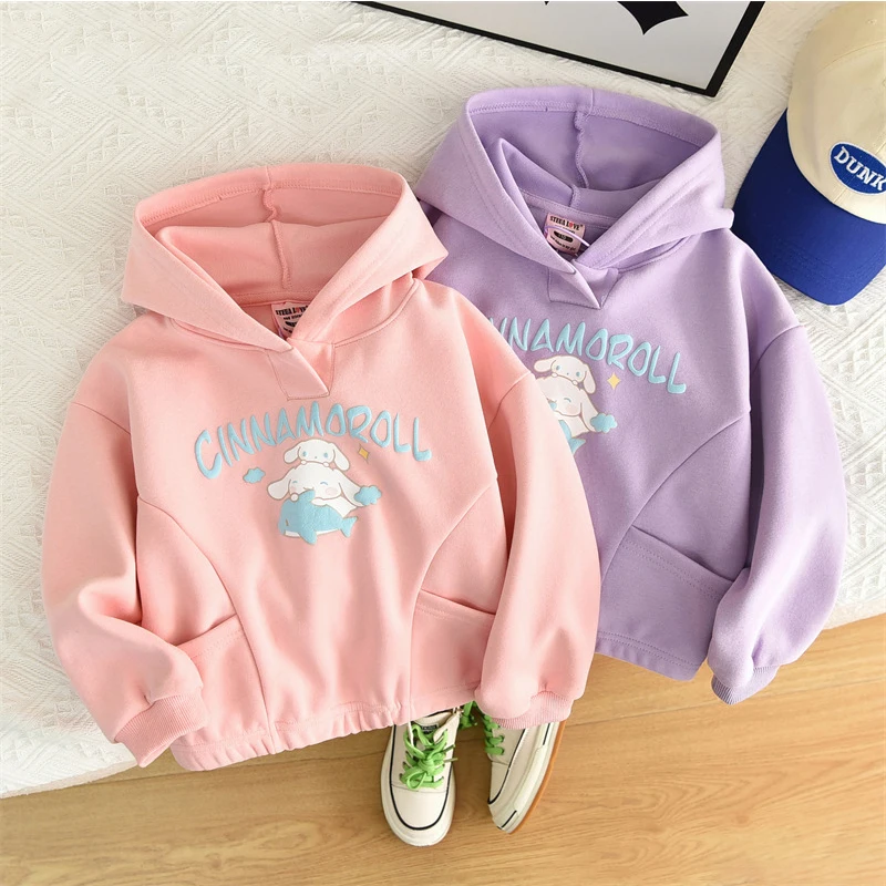 Kawaii Sanrios Anime Cinnamoroll Autumn New Embroidered Girls Hooded Sweater Cartoon Cute Fashion Bottom Shirt Casual Pullover
Kawaii Sanrios Anime Cinnamoroll Autumn New Embroidered Girls Hooded Sweater Cartoon Cute Fashion Bottom Shirt Casual Pullover