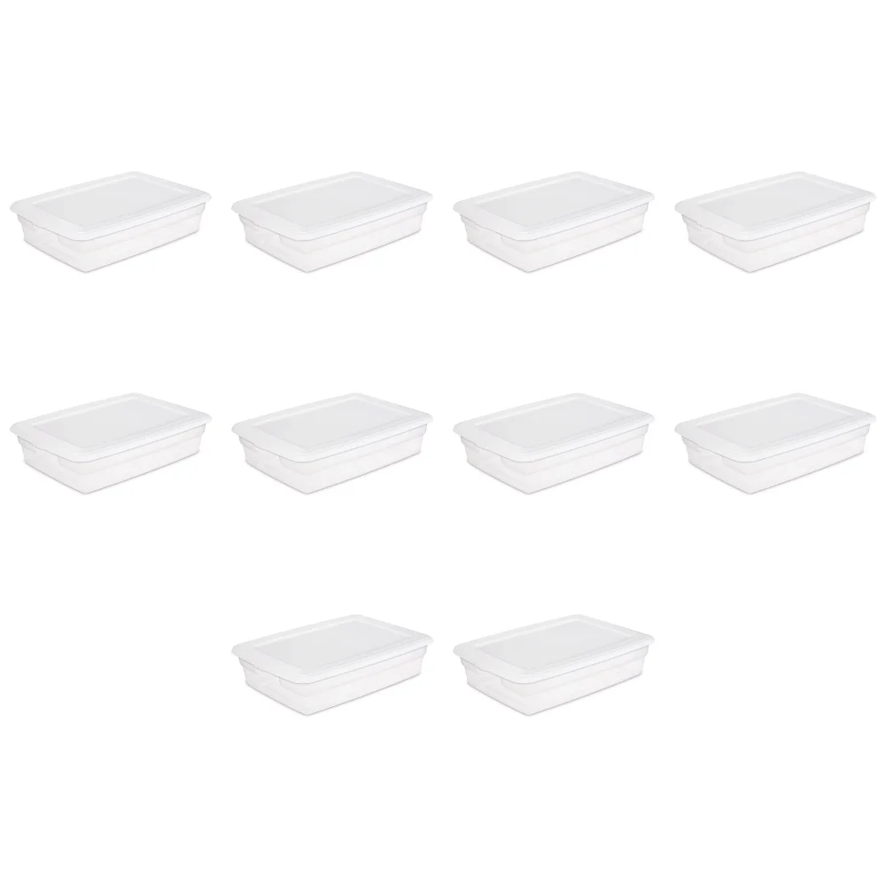 28 Qt. Storage Box Plastic, White, Set of 10 Ideal for A Variety of Basic and Lightweight Household Storage Needs
28 Qt. Storage Box Plastic, White, Set of 10 Ideal for A Variety of Basic and Lightweight Household Storage Needs