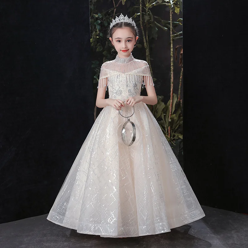 Champagne sequin Girls' dress for Party Wedding Dress Beading puffy yarn long Baby Princess dress Summer newTeenagers Kids dress
Champagne sequin Girls' dress for Party Wedding Dress Beading puffy yarn long Baby Princess dress Summer newTeenagers Kids dress