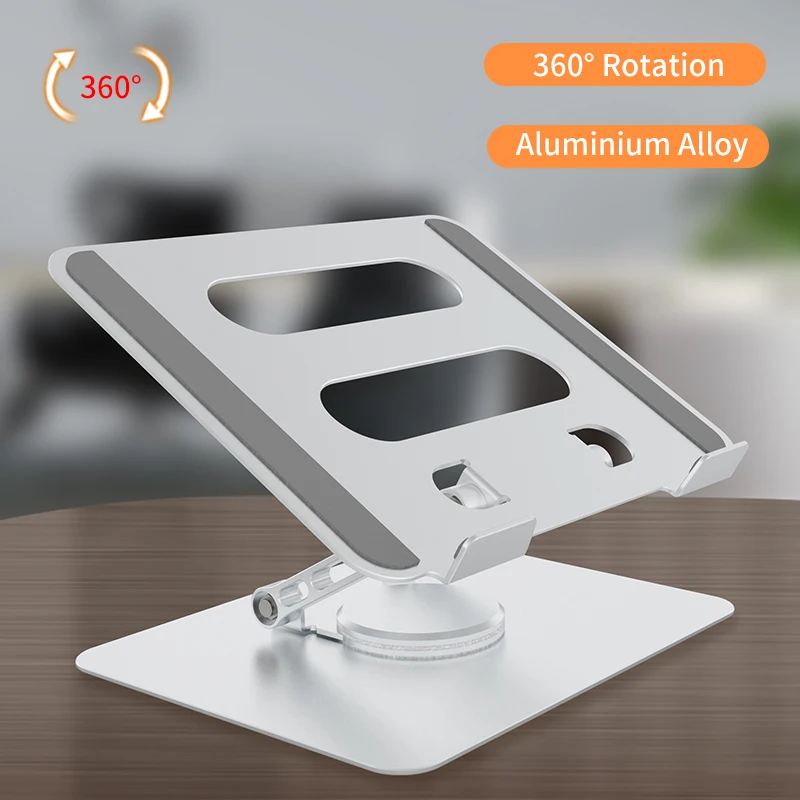 

360° Rotatable Laptop Stand Aluminium Alloy Foldable Stand Laptop Portable Fold Holder Cooling Bracket Support For Macbook iPad