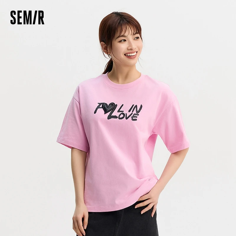 Semir Short-Sleeved T-Shirt Female Cotton Loose Clothes Fashion Lazy Summer Letter Tops Sweet Cool Girls Ins Trend
Semir Short-Sleeved T-Shirt Female Cotton Loose Clothes Fashion Lazy Summer Letter Tops Sweet Cool Girls Ins Trend