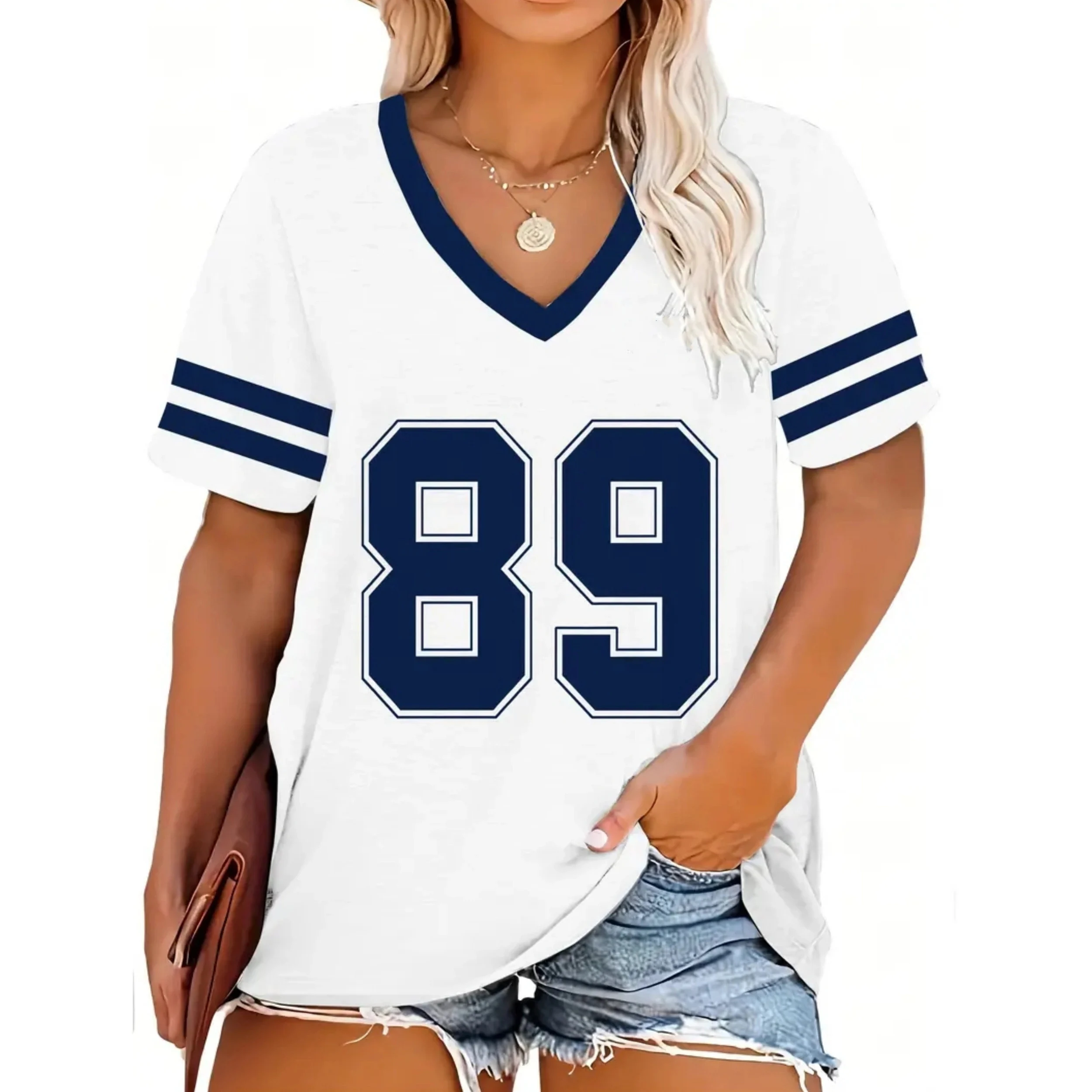 الصيف شريط عدد ثلاثية الأبعاد تي شيرت مطبوع المرأة الشارع الشهير عادية تي شيرت Y2k بلايز امرأة Harajuku الخامس الرقبة تيز الملابس المتضخم الصيف شريط عدد ثلاثية الأبعاد تي شيرت مطبوع المرأة الشارع الشهير عادية تي شيرت Y2k بلايز امرأة Harajuku الخامس الرقبة تيز الملابس المتضخم