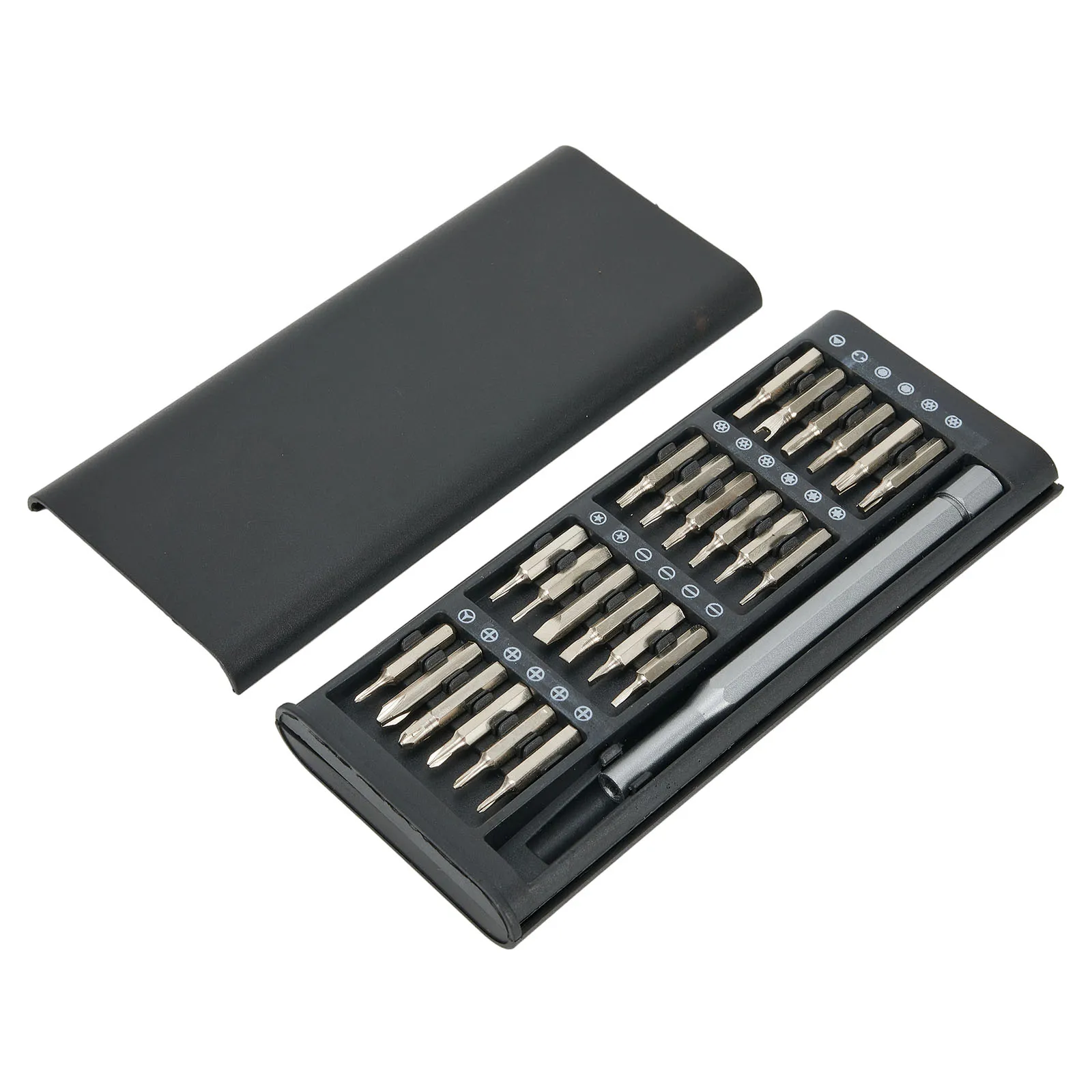 Nutdrivers Screwdriver 25 In 1 Aluminum Handle Dark Gray Magnetic Mobile Phone PC Multifunctional High Quality
Nutdrivers Screwdriver 25 In 1 Aluminum Handle Dark Gray Magnetic Mobile Phone PC Multifunctional High Quality