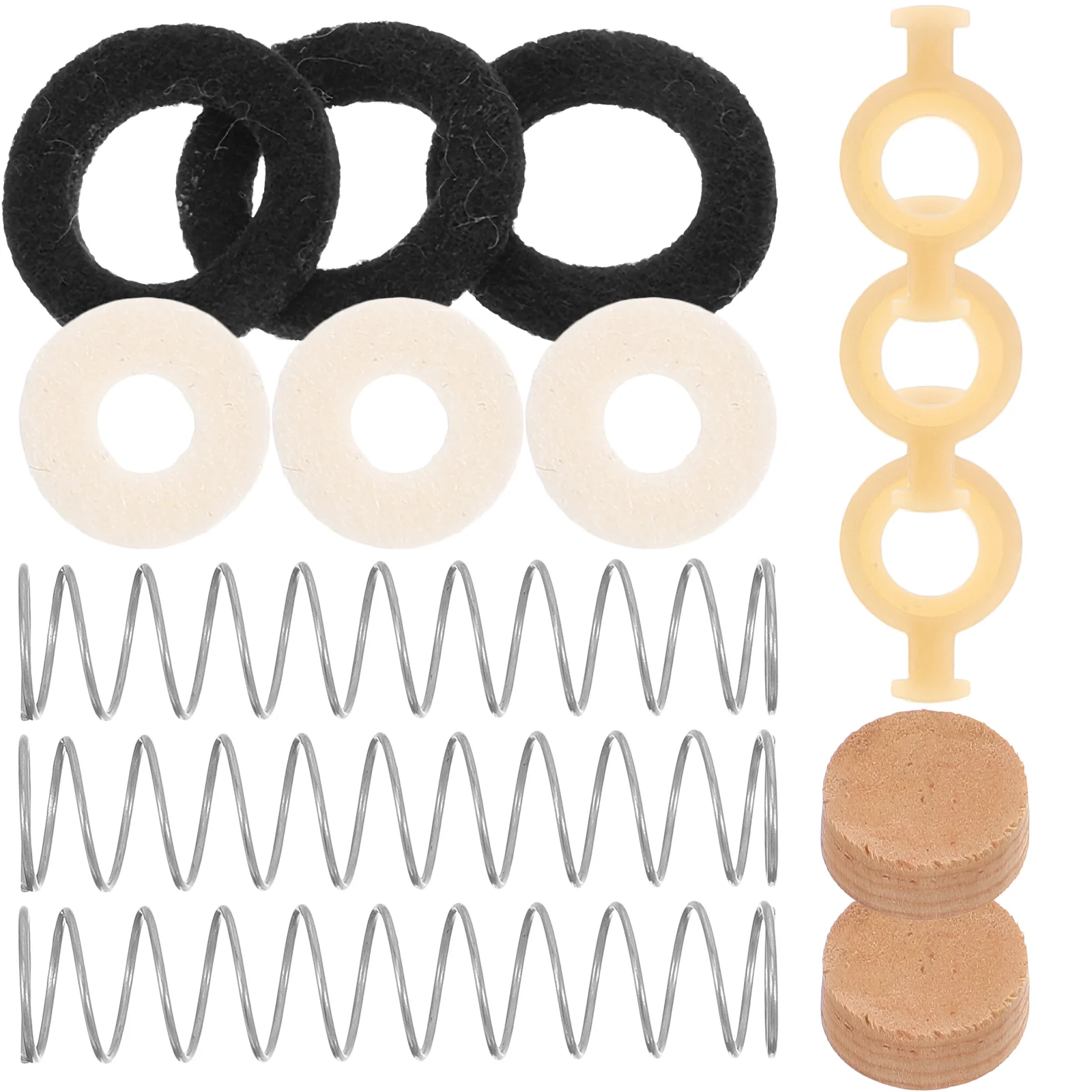 Trumpet Valve Repair Kit Trumpet Bumper Stopper Valve Guide Trumpet Felt Washer Musical Instrument Maintenance Mouthpiece
Trumpet Valve Repair Kit Trumpet Bumper Stopper Valve Guide Trumpet Felt Washer Musical Instrument Maintenance Mouthpiece