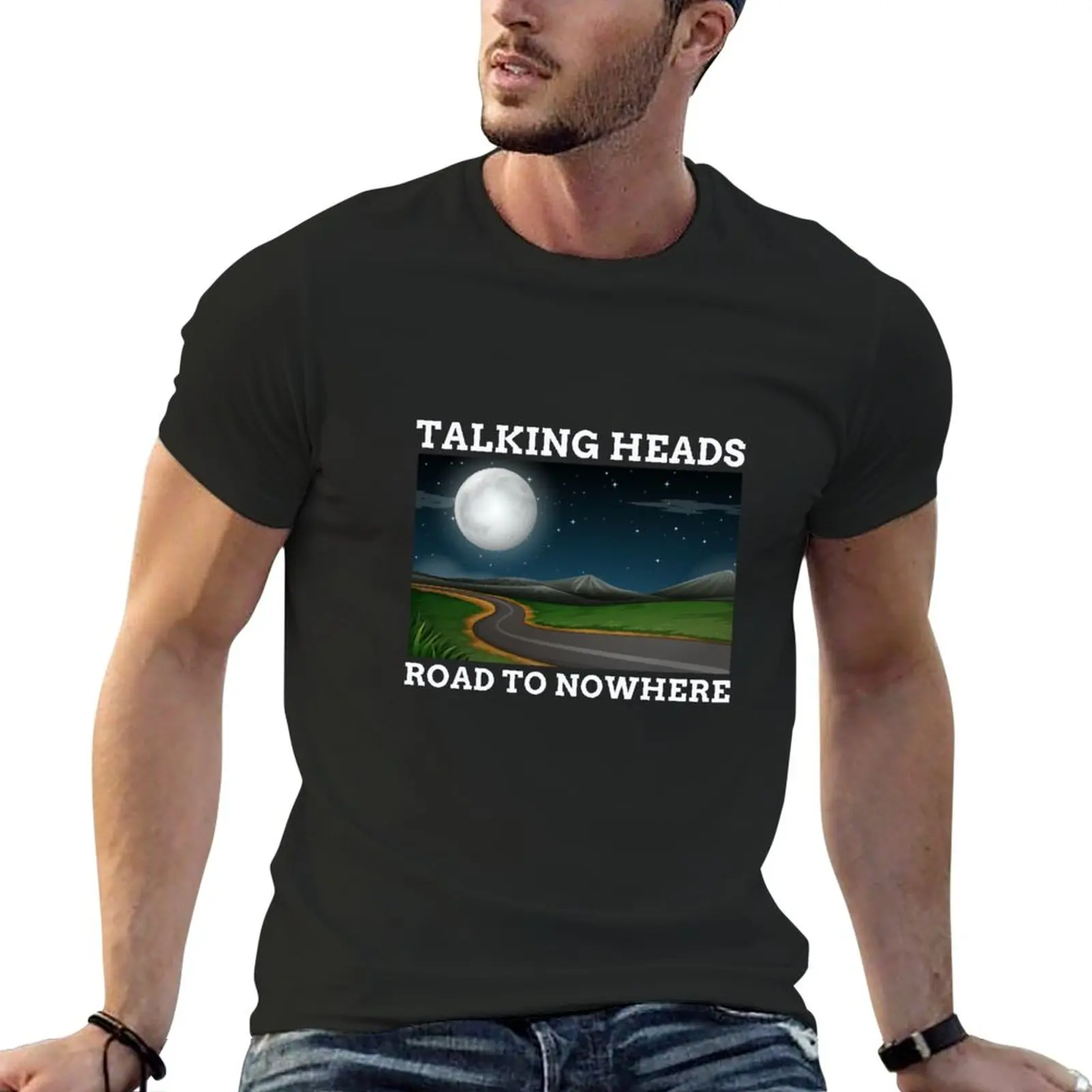 

New TALKING HEADS - ROAD TO NOWHERE T-Shirt anime clothes graphic t shirt Short sleeve tee mens t shirt graphic