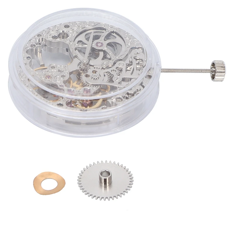 

6498 Mechanical Watch Movement 21600 Bph For ETA 6498 Watch Hand Winding Hollow Skeleton Movement Replacement Parts