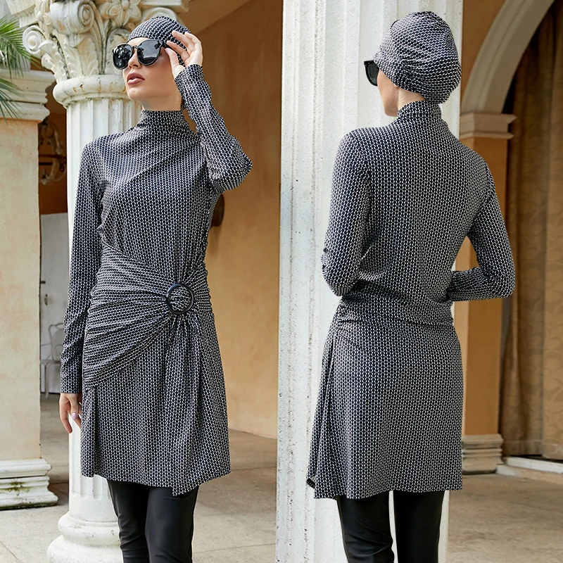 3 Piece Muslim Long Sleeve Swimwear Hat+Tops+Pants Set Swimsuit Full Cover Modest Burkini Islamic Bathing Suit Swimming Costumes
3 Piece Muslim Long Sleeve Swimwear Hat+Tops+Pants Set Swimsuit Full Cover Modest Burkini Islamic Bathing Suit Swimming Costumes
