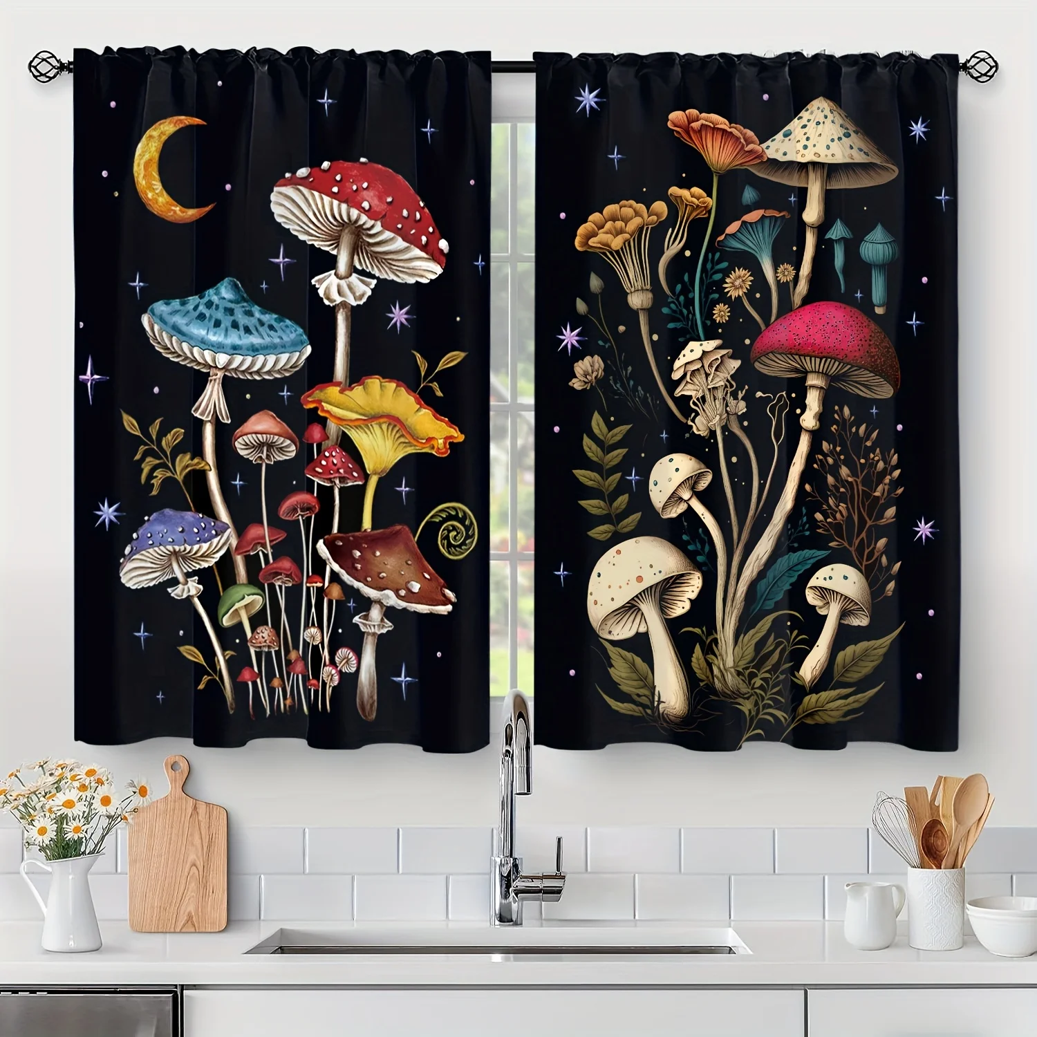 2 Panels Window Curtains 3d Mushrooms Pattern Curtain Decoration Fantasy Collage Curtains Suitable For Living Room Bedroom
2 Panels Window Curtains 3d Mushrooms Pattern Curtain Decoration Fantasy Collage Curtains Suitable For Living Room Bedroom