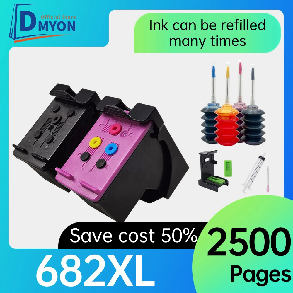 

682 XL Ink Cartridge Compatible for HP 682XL for Deskjet Ink Advantage 1216 2336 2775 2776 2777 2778 2779 6075 6078 Printer