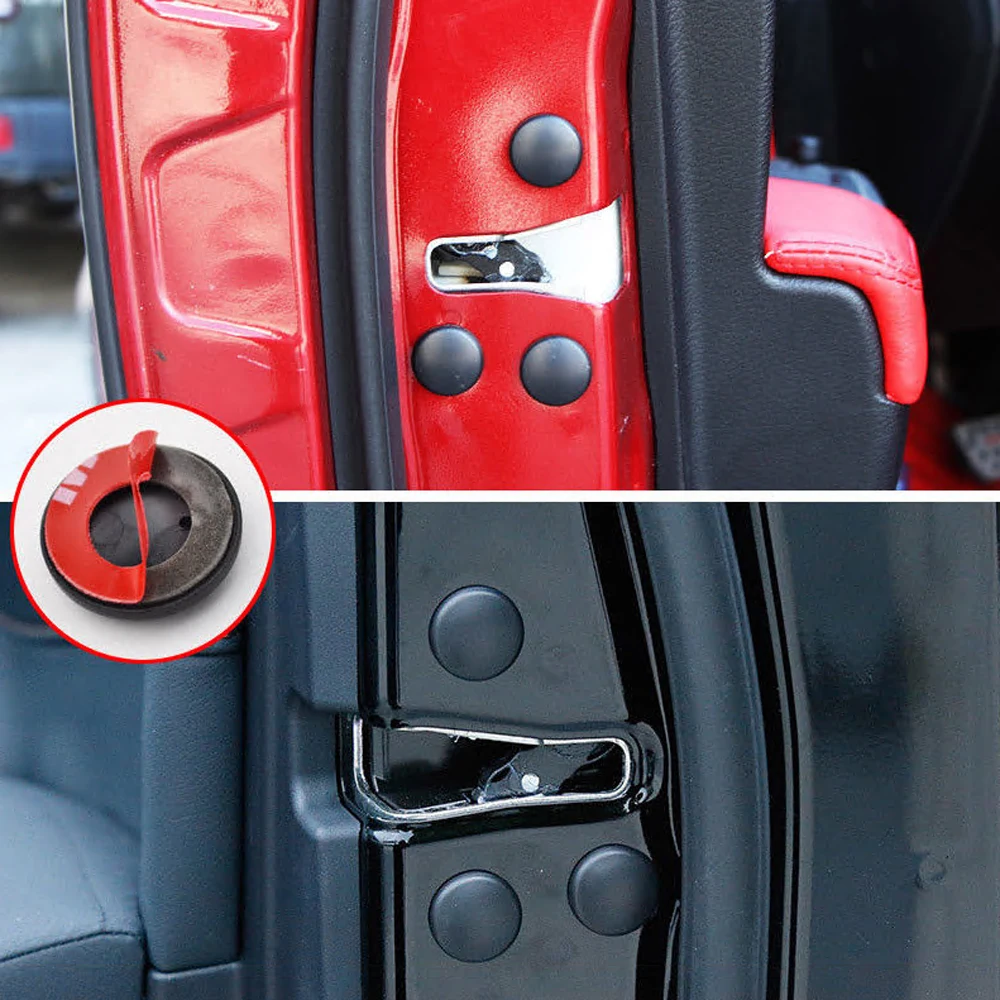 

12Pcs Car Door Keyhole Sticker Key Hole Lock Protection Anti-blocking Dustproof Stickers Self-adhesive Door Trim Decor Decals