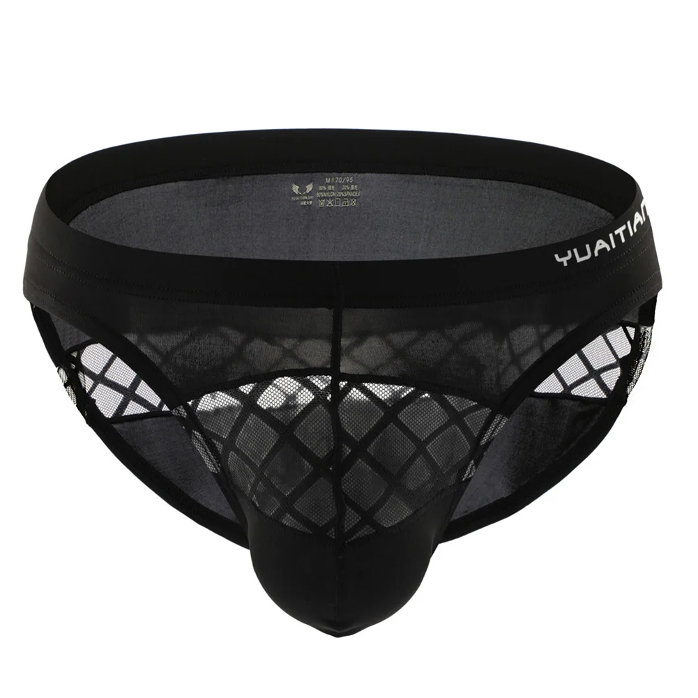 Sexy Men's Mesh Transparent Panties Briefs Solid Color Low-Rise Breathable Bulge Pouch Briefs Underpants Underwear Pump Male
Sexy Men's Mesh Transparent Panties Briefs Solid Color Low-Rise Breathable Bulge Pouch Briefs Underpants Underwear Pump Male