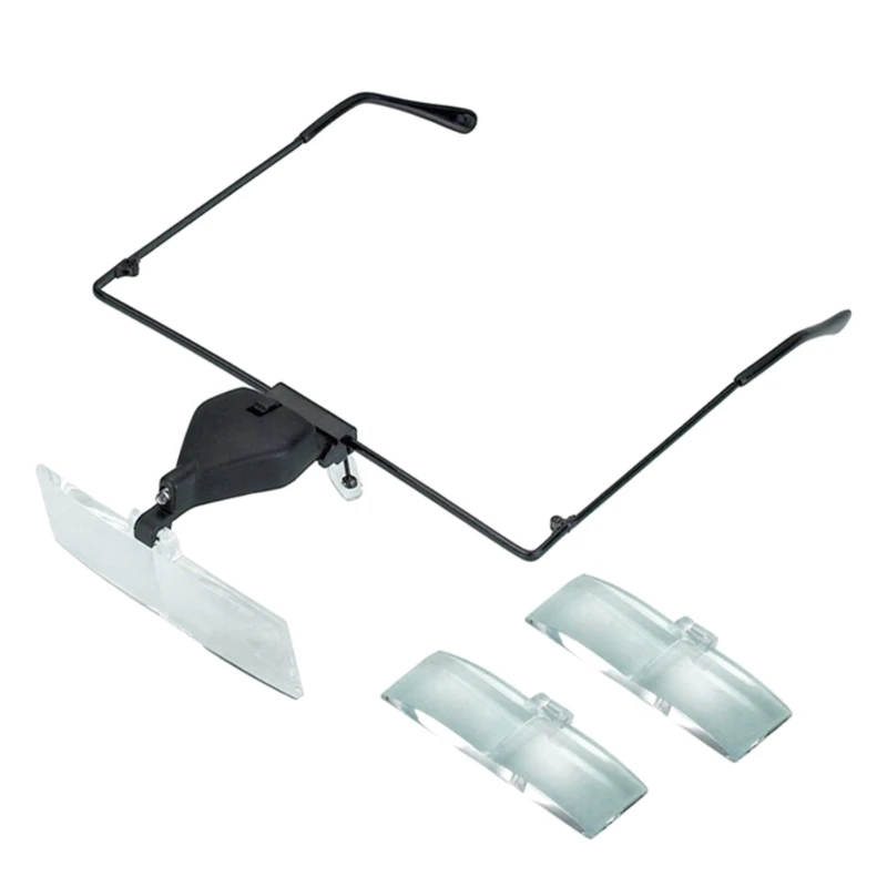 

Magnifying Glasses, Magnifier Glasses with LED Lights and Detachable Lenses 1.5X 2.5X 3.5X for Reading