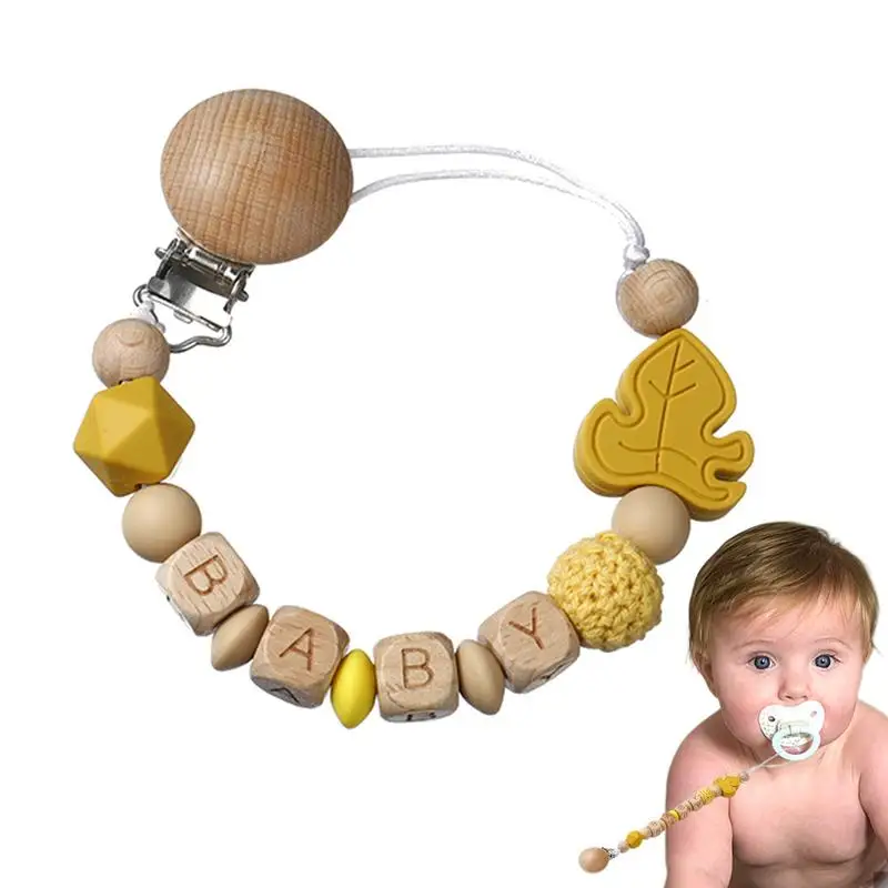 Pacifier Holder Clip Adjustable One-Piece Soft Flexible Clips Leaf Shape Food-Grade Wood Teething Toys for Boys and Girls
Pacifier Holder Clip Adjustable One-Piece Soft Flexible Clips Leaf Shape Food-Grade Wood Teething Toys for Boys and Girls