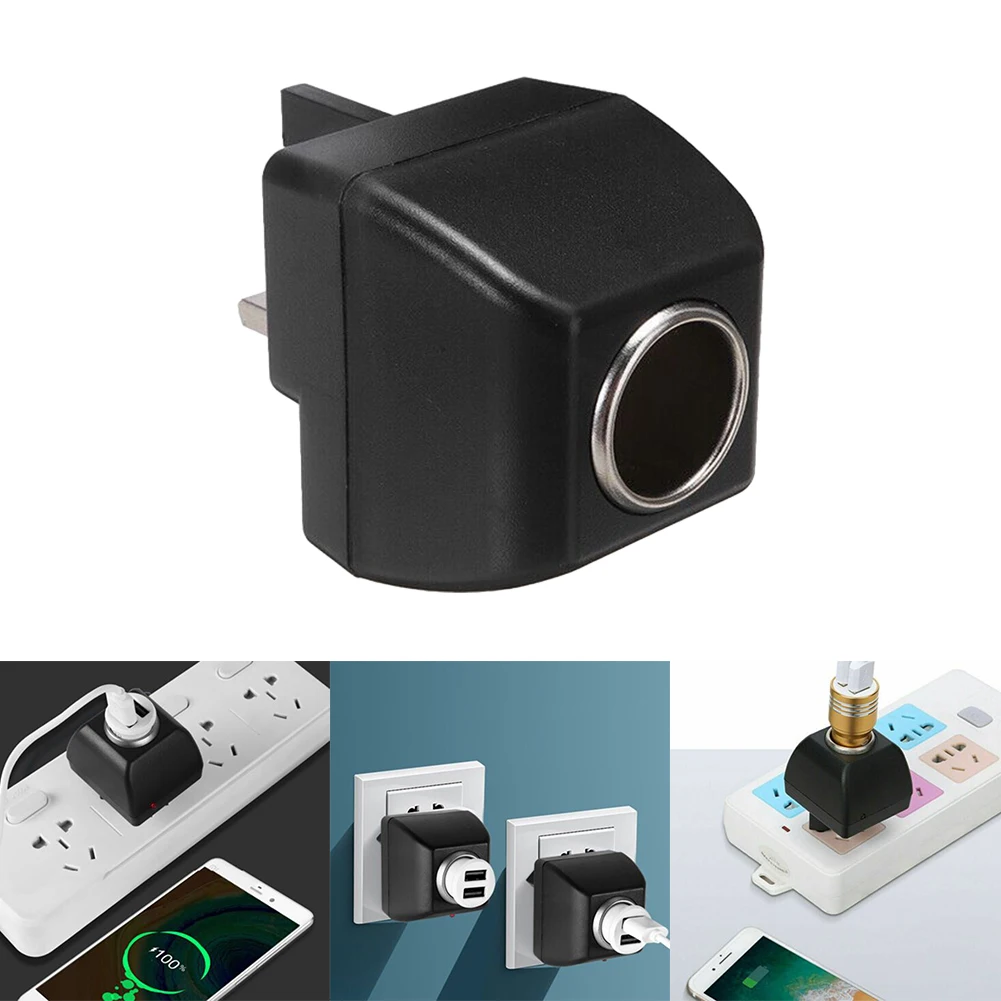 

Automobile Car Car Cigarette Lighter Adapter Socket UK Plug Wall-Mounted AC 100V~240V To DC12V Car Electronics