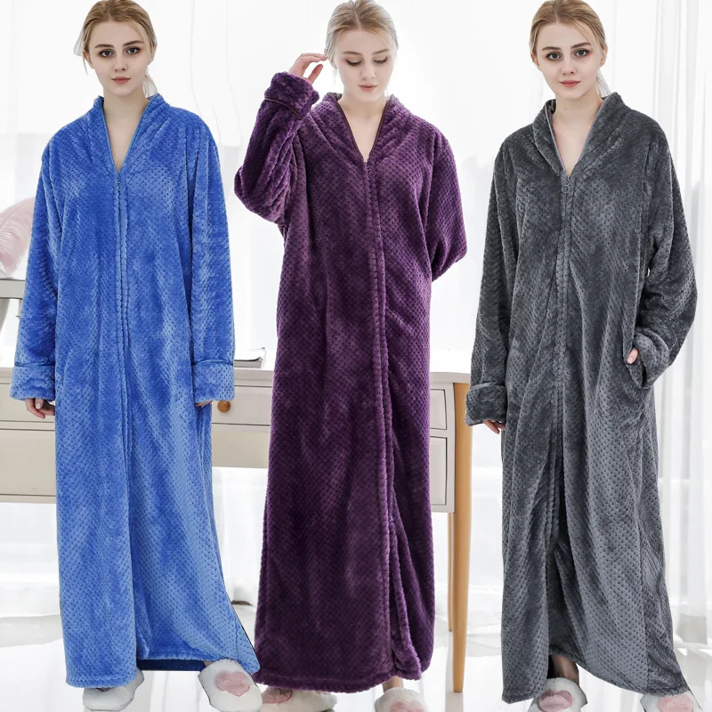 Autumn and Winter Nightdress Female Thickened and Lengthened Pineapple Grid Nightgown Couple Bathrobe Pajamas Home Service
Autumn and Winter Nightdress Female Thickened and Lengthened Pineapple Grid Nightgown Couple Bathrobe Pajamas Home Service