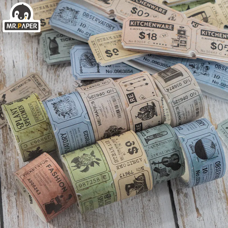 Mr. Paper 300cm/Roll Retro European-style Tape Stickers Points Coupon Series Shaped Tape Handbook Decoration Stationery Supplies
Mr. Paper 300cm/Roll Retro European-style Tape Stickers Points Coupon Series Shaped Tape Handbook Decoration Stationery Supplies