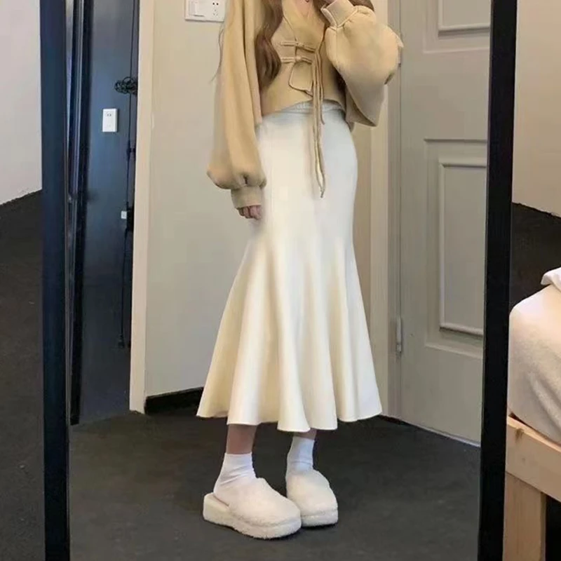 Rimocy Autumn Winter Knitted Fishtail Skirts Women 2023 Fashion Bodycon Mermaid Midi Skirt Woman Elastic High Waist Slim Saias
Rimocy Autumn Winter Knitted Fishtail Skirts Women 2023 Fashion Bodycon Mermaid Midi Skirt Woman Elastic High Waist Slim Saias