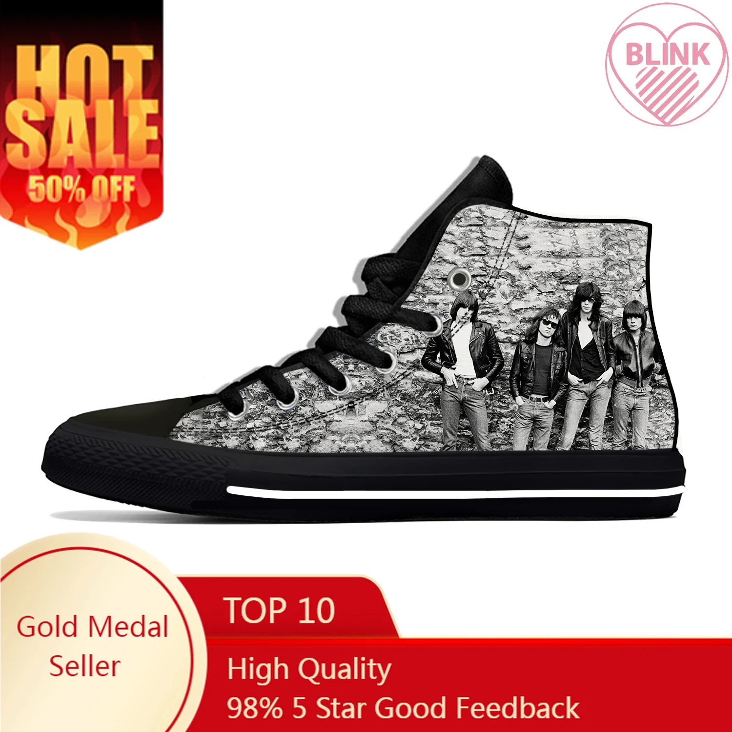Ramone Seal Eagle Punk Rock Band Music Fashion Casual Cloth Shoes High Top Lightweight Breathable 3D Print Men Women Sneakers
Ramone Seal Eagle Punk Rock Band Music Fashion Casual Cloth Shoes High Top Lightweight Breathable 3D Print Men Women Sneakers