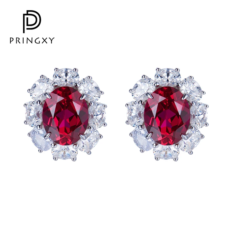 PRINGXY New S925 Sterling Silver Retro High Carbon Full Diamond Natural Ruby Earrings For Women Wedding Engagement Fine Jewelry
PRINGXY New S925 Sterling Silver Retro High Carbon Full Diamond Natural Ruby Earrings For Women Wedding Engagement Fine Jewelry